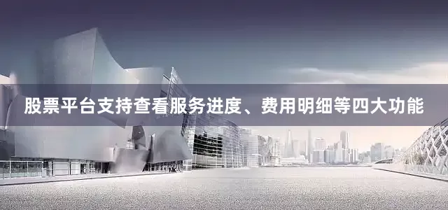 股票平台支持查看服务进度、费用明细等四大功能