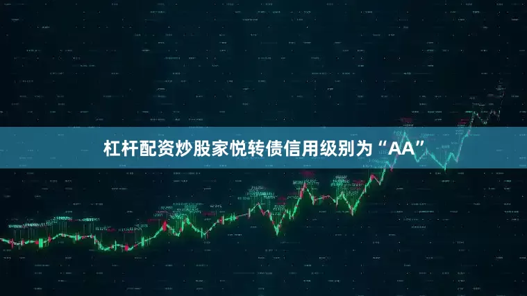 杠杆配资炒股家悦转债信用级别为“AA”