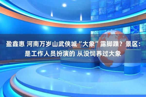 盈鑫惠 河南万岁山武侠城“大象”露脚踝？景区：是工作人员扮演的 从没饲养过大象